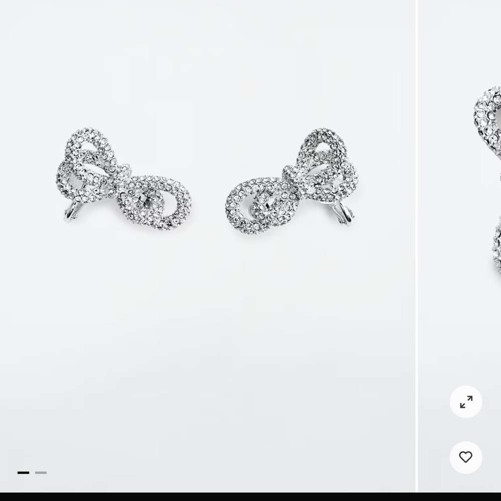 COS Crystal Bow Earrings